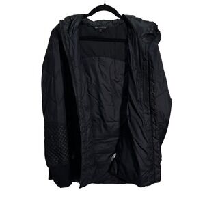 Athleta Women's Black Quilted Hooded Jacket Coat Puffer 1X Plus Size Fall Winter